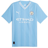 Manchester City Puma Home Authentic Shirt 2023-24 with Champions of Europe 23 printing - Kit Captain