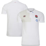 England Rugby Polo Shirt - White - Mens - Kit Captain