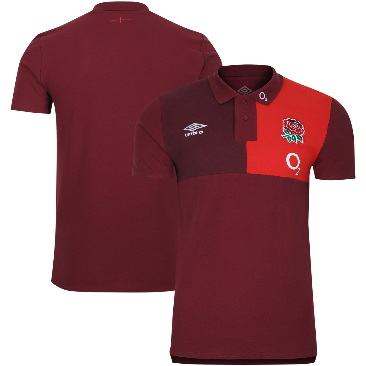 England Rugby Polo Shirt - Red - Mens - Kit Captain