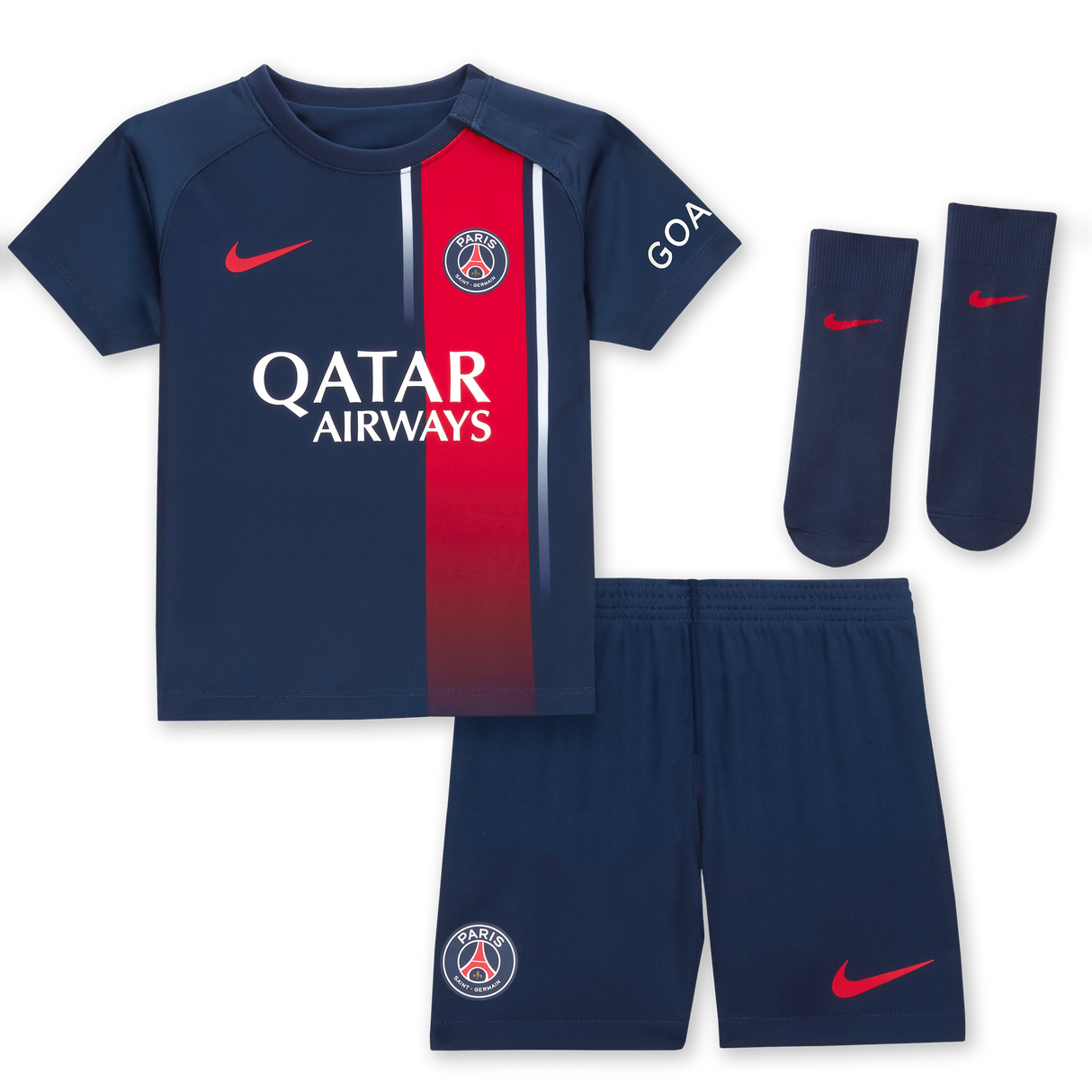 Paris Saint-Germain Nike Home Stadium Kit 2023-24 - Infant - Kit Captain