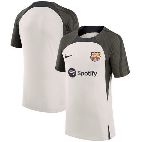 Barcelona Nike Strike Short Sleeve Top - Stone - Kids - Kit Captain