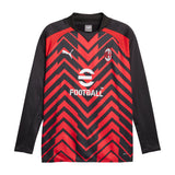 AC Milan Puma Prematch Sweat Top - Red - Kit Captain