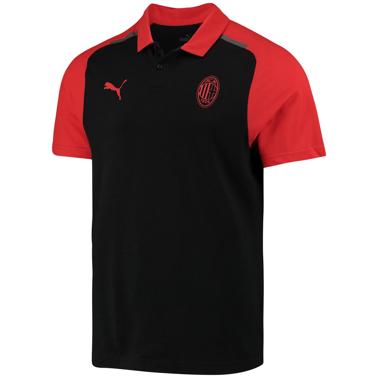 AC Milan Puma Casuals Polo - Black - Kit Captain