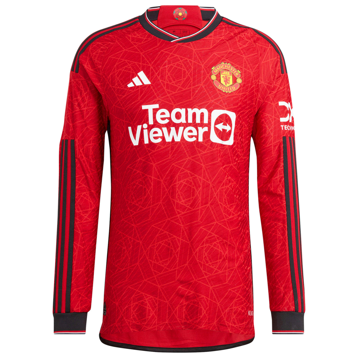 Manchester United adidas Home Authentic Shirt 2023-24 - Long Sleeve - Kit Captain