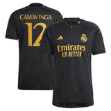 Real Madrid adidas Third Shirt 2023-24 with Camavinga 12 printing - Kit Captain