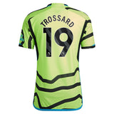 Arsenal adidas Away Authentic Shirt 2023-24 with Trossard 19 printing - Kit Captain