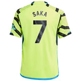 Arsenal adidas Away Shirt 2023-24 - Kids with Saka 7 printing - Kit Captain