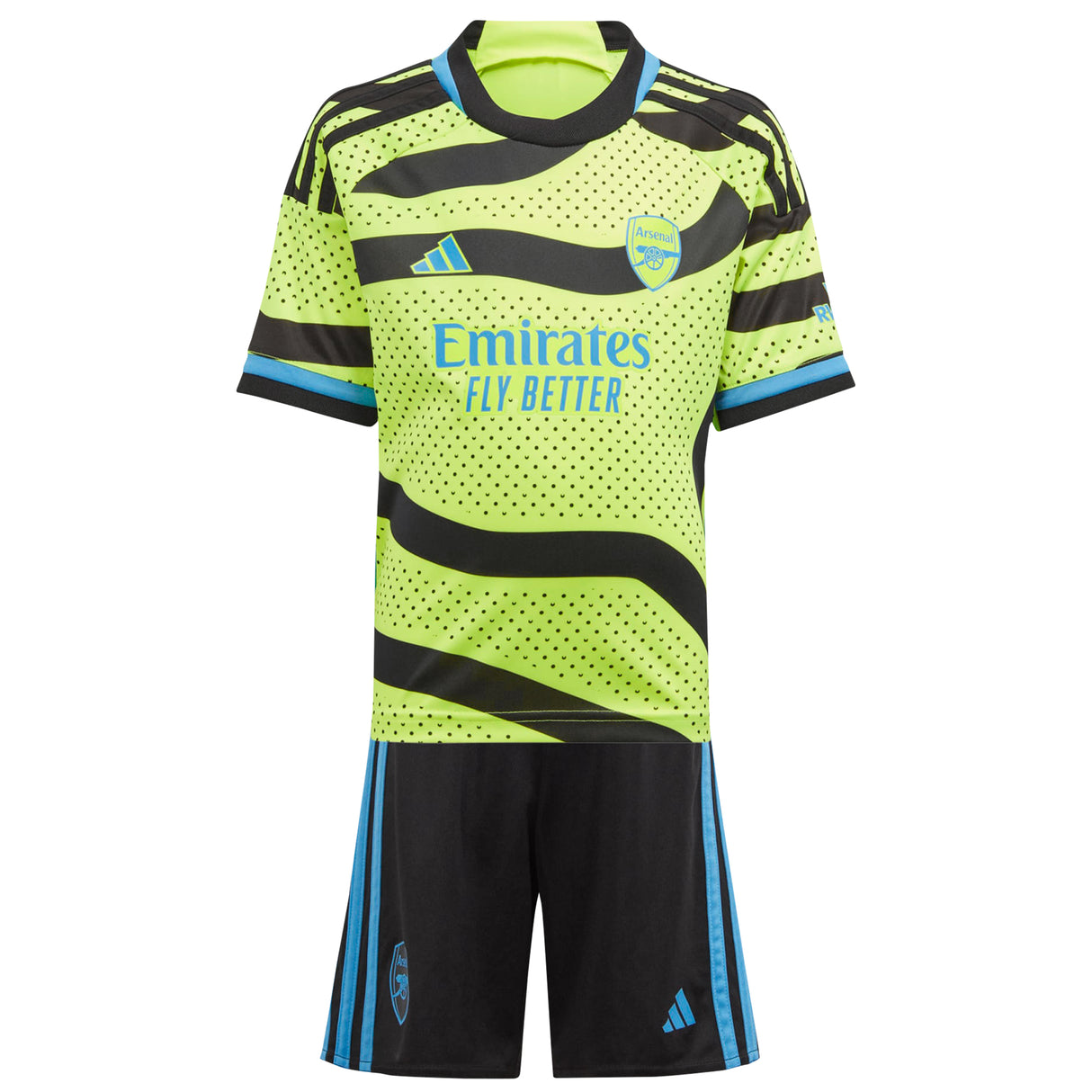 Arsenal adidas Away Minikit 2023-24 with Thomas 5 printing - Kit Captain