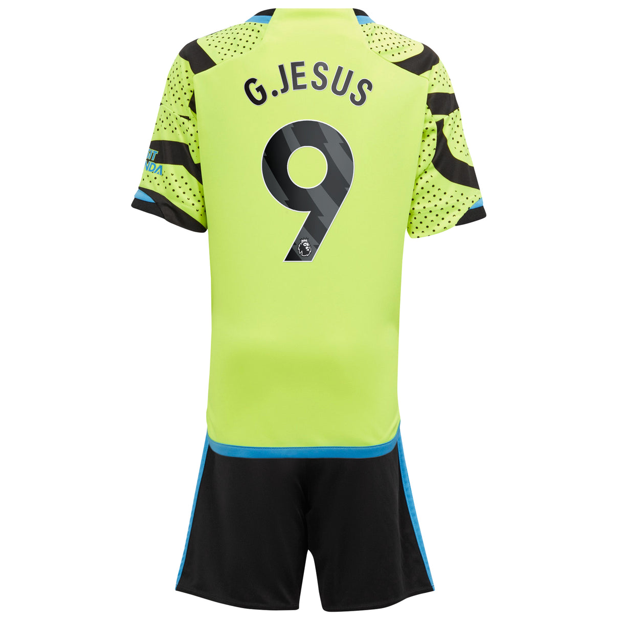 Arsenal adidas Away Minikit 2023-24 with G.Jesus 9 printing - Kit Captain