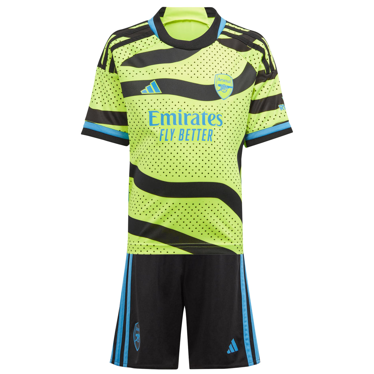 Arsenal adidas Away Minikit 2023-24 with Martinelli 11 printing - Kit Captain