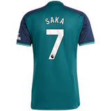 Arsenal adidas Third Shirt 2023-24 with Saka 7 printing - Kit Captain