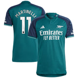 Arsenal adidas Third Shirt 2023-24 with Martinelli 11 printing - Kit Captain