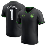 Aston Villa Castore Home Goalkeeper Shirt 2023-24 - Kids with Martinez 1 printing - Kit Captain