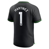 Aston Villa Castore Home Goalkeeper Shirt 2023-24 - Kids with Martinez 1 printing - Kit Captain