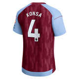 Aston Villa Castore Home Pro Shirt 2023-24 with Konsa 4 printing - Kit Captain