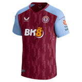 Aston Villa Castore Home Pro Shirt 2023-24 with Buendia 10 printing - Kit Captain