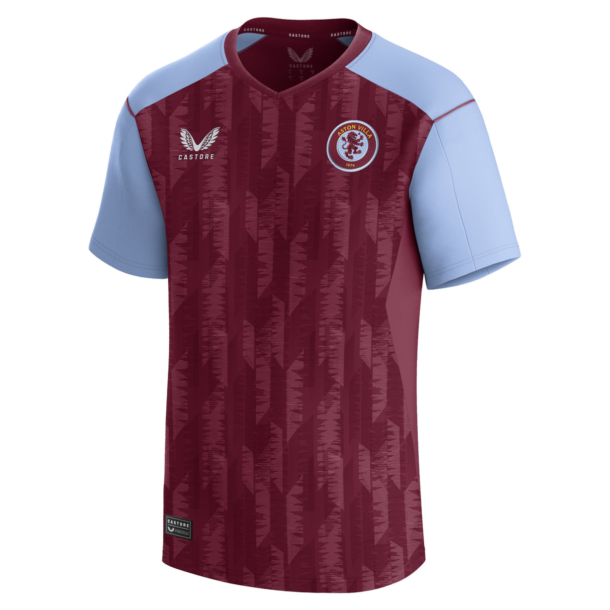 Aston Villa Castore Home Shirt 2023-24 - Kids with Konsa 4 printing - Kit Captain