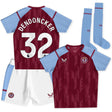 Aston Villa Castore Home Infant Kit 2023-24 with Dendoncker 32 printing - Kit Captain