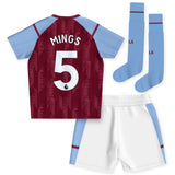 Aston Villa Castore Home Infant Kit 2023-24 with Mings 5 printing - Kit Captain