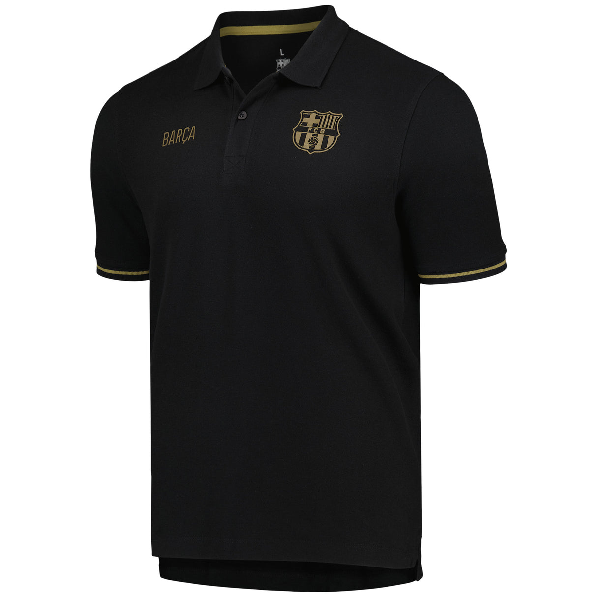 Barcelona Tipped Polo Shirt - Black - Mens - Kit Captain