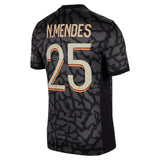 PSG x Jordan Third Stadium Shirt 2023-24 with N.Mendes 25 printing - Kit Captain