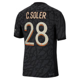 PSG x Jordan Third Dri-FIT ADV Match Shirt 2023-24 with C. Soler 28 printing - Kit Captain