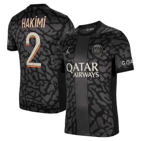 PSG x Jordan Third Stadium Shirt 2023-24 with Hakimi 2 printing - Kit Captain