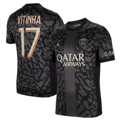 PSG x Jordan Third Stadium Shirt 2023-24 with Vitinha  17 printing - Kit Captain