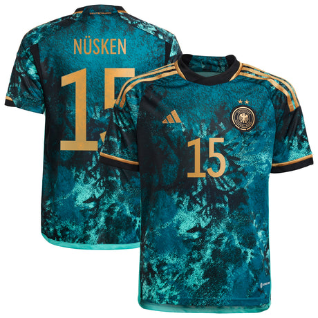 Germany Away Shirt 2023 - Kids with Nüsken 15 printing - Kit Captain