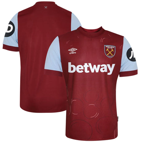 West Ham United Umbro Home Shirt 2023-24 - Kit Captain