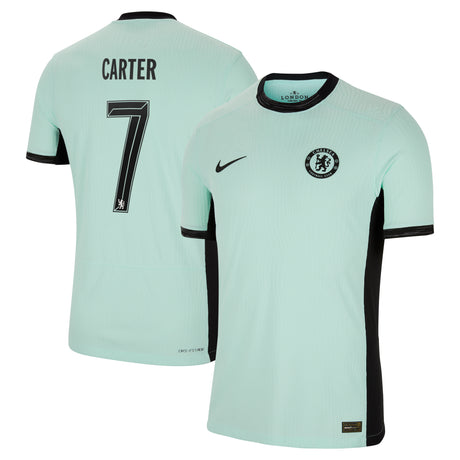 Chelsea Third Vapor Match Shirt 2023-24 with Carter 7 printing - Kit Captain