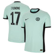 Chelsea Third Vapor Match Shirt 2023-24 with J.Fleming 17 printing - Kit Captain