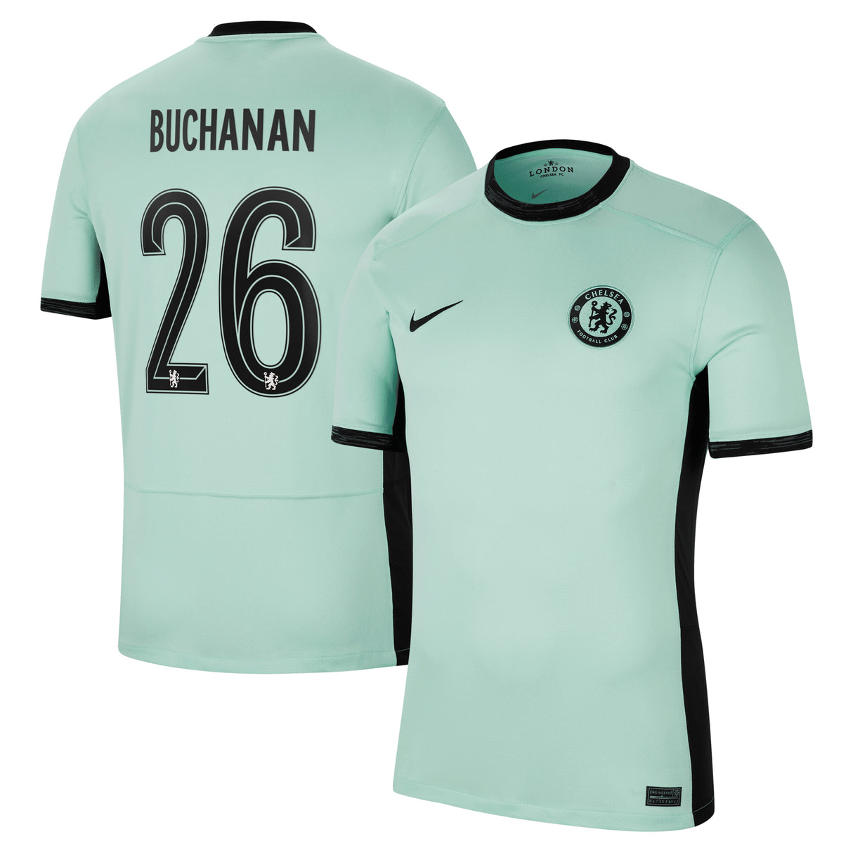 Chelsea Third Stadium Shirt 2023-24 with Buchanan 26 printing - Kit Captain