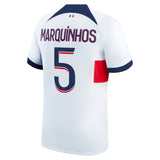 Paris Saint-Germain Nike Away Stadium Shirt 2023-24 with Marquinhos 5 printing - Kit Captain