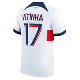 Paris Saint-Germain Nike Away Stadium Shirt 2023-24 with Vitinha 17 printing - Kit Captain