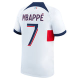 Paris Saint-Germain Nike Away Stadium Shirt 2023-24 with Mbappé 7 printing - Kit Captain