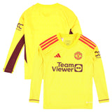 Manchester United adidas Goalkeeper Shirt 2023-24 - Kids - Long Sleeve - Kit Captain