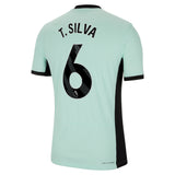 Chelsea Nike Third Vapor Match Shirt 2023-24 with T. Silva 6 printing