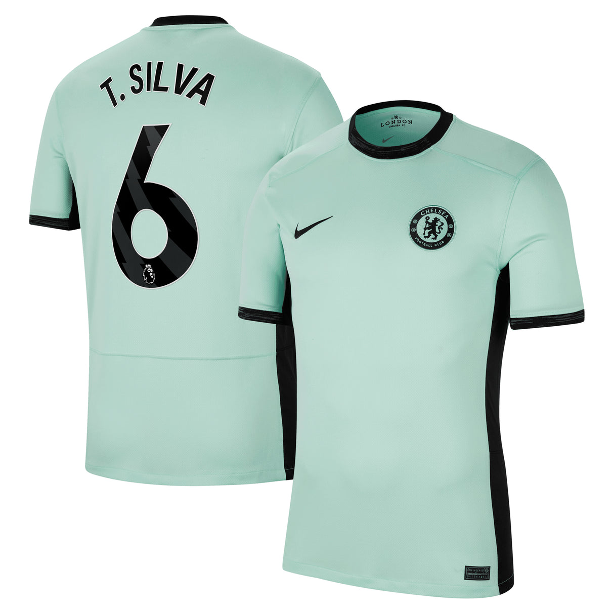 Chelsea Third Stadium Shirt 2023-24 with T. Silva 6 printing - Kit Captain