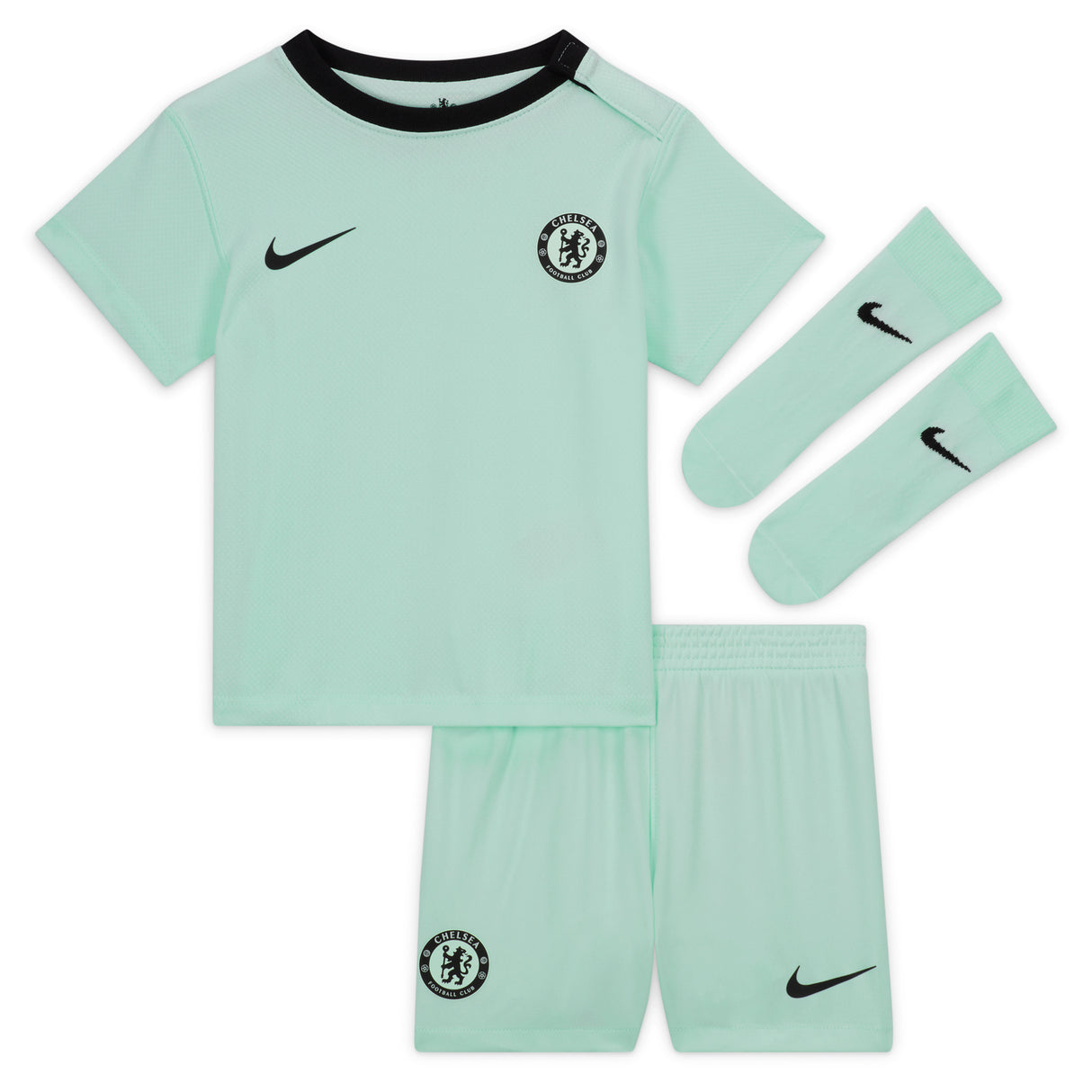 Chelsea Third Stadium Kit 2023-24 - Infants with Madueke 11 printing - Kit Captain