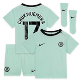 Chelsea Third Stadium Kit 2023-24 - Infants with Chukwuemeka 17 printing - Kit Captain