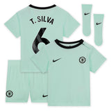 Chelsea Third Stadium Kit 2023-24 - Infants with T. Silva 6 printing - Kit Captain