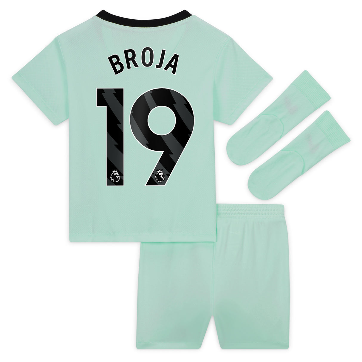 Chelsea Third Stadium Kit 2023-24 - Infants with Broja 19 printing - Kit Captain