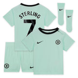 Chelsea Third Stadium Kit 2023-24 - Infants with Sterling 7 printing - Kit Captain