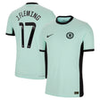 Chelsea WSL Third Vapor Match Shirt 2023-24 with J.Fleming 17 printing - Kit Captain