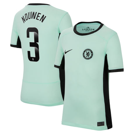 Chelsea WSL Third Stadium Shirt 2023-24 - Kids with Nouwen 3 printing - Kit Captain