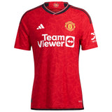 Manchester United EPL adidas Home Authentic Shirt 2023-24 with Shoretire 47 printing - Kit Captain