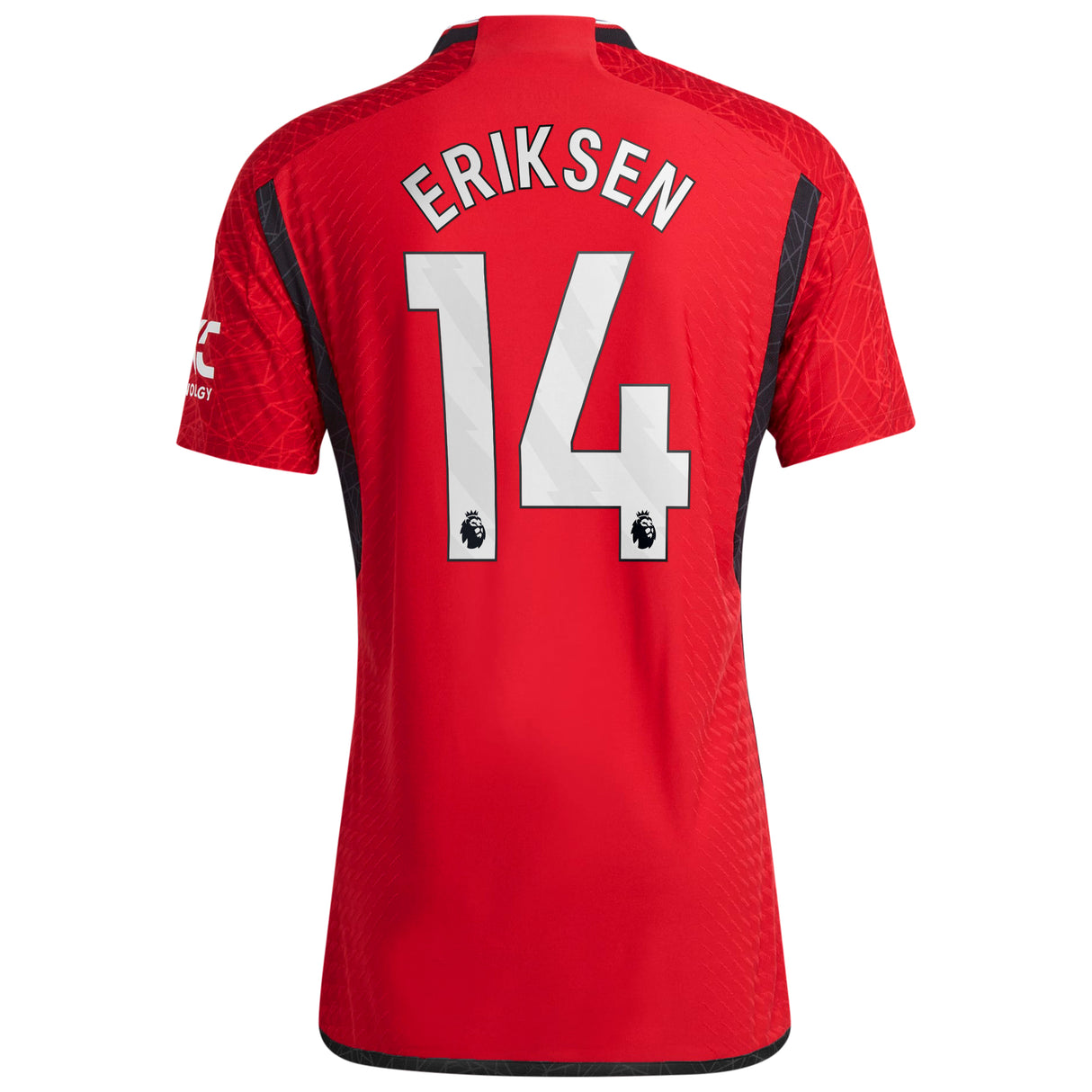 Manchester United EPL adidas Home Authentic Shirt 2023-24 with Eriksen 14 printing - Kit Captain