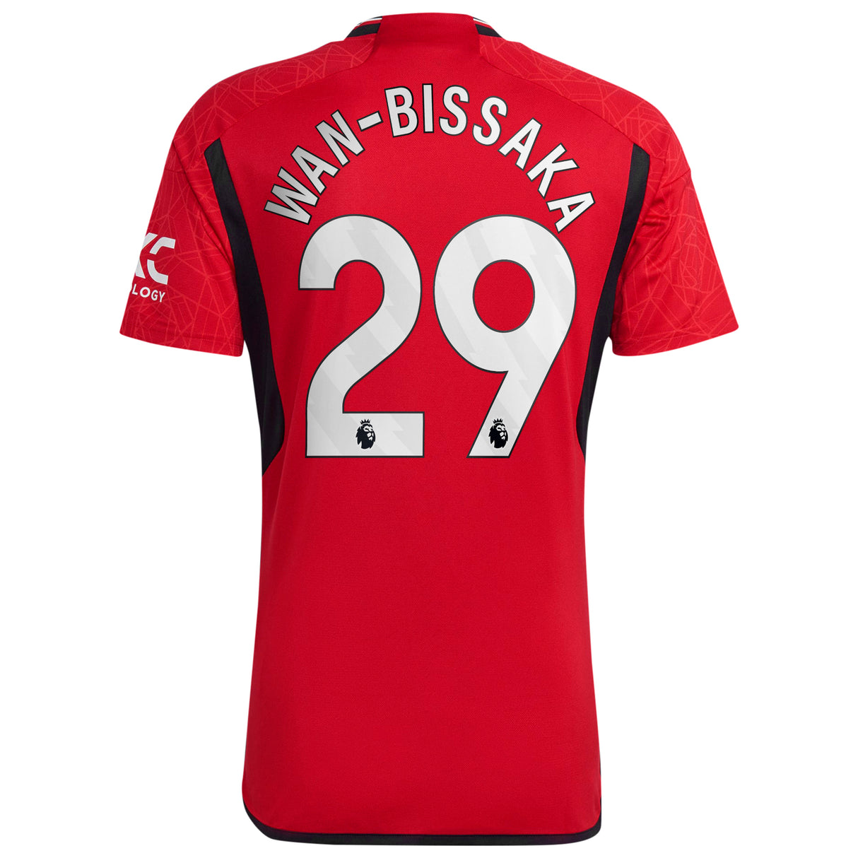 Manchester United EPL adidas Home Shirt 2023-24 with Wan-Bissaka 29 printing - Kit Captain