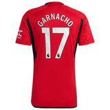 Manchester United EPL Home Shirt 2023-24 with Garnacho 17 printing - Kit Captain